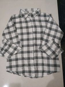Classic Black & White Plaid Shirt