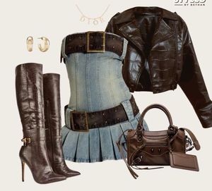 SALE❗️ y2k vintage denim belted mini dress🤩