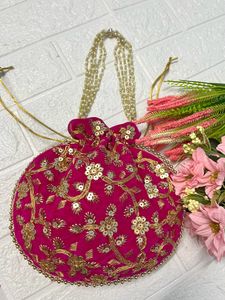 Rich Velvet Embroidered potli