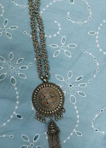 oxidized silver chain necklace