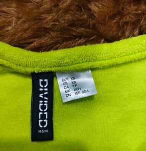 H&amp;m  Lime Green Mini Dress