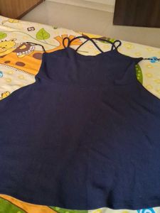 Navy Blue Fit and Flare Dress