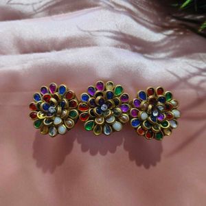 Boho Hair Clips Set - Multicolo