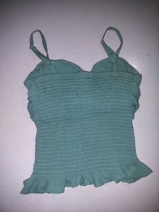 🫧Chic Smocked Ruched Bustier Top