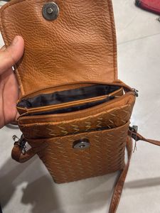 Woven Leather Crossbody Bag