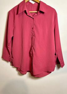 Pink Button-Up Shirt