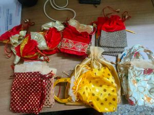 Red Velvet Drawstring Pouch