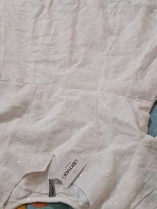 White Anarkali With Chikankari