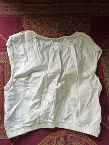 White Twist Front Crop Top