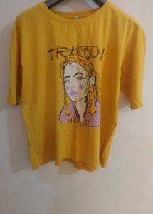 Yellow Graphic Print T-shirt