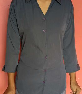 Classic Grey Button-Up Shirt