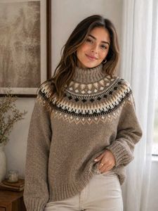 Cozy Fair Isle Turtleneck Sweater