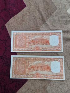 gem unc 2 pcs Rare 20 Rupees Banknotes