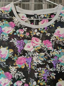 Floral Print Long Sleeve Top