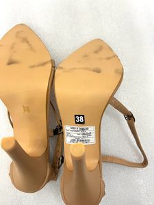 Beige Tie Up Heels