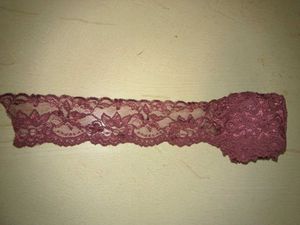 Maroon Lace Trim
