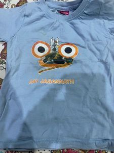 Jagannath  Tshirt with two vibrant colour froc