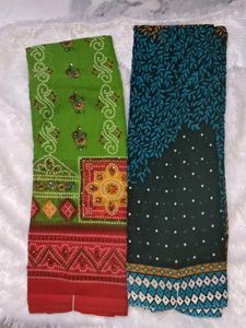 Embroidered Dress Material without blouse offer pr