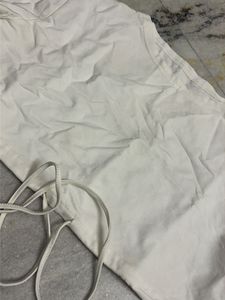 SAVANA PLAIN WHITE DRAWSTRING SWEATSHIRT