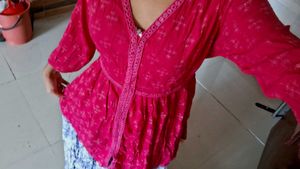 Beautiful Red Ethnic Kurta Set