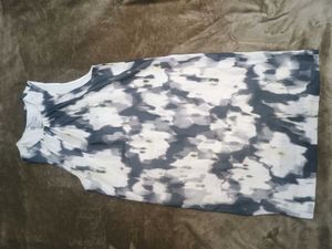 Abstract Print Sleeveless Dress