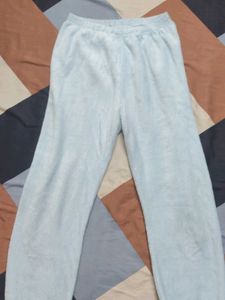 Comfortable Light Blue Fleece Pajama Pants