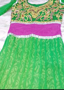 Embroidered Green gown