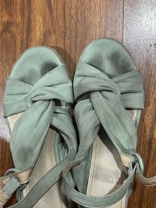 REDTAPE Light Green Platform Wedge Sandals