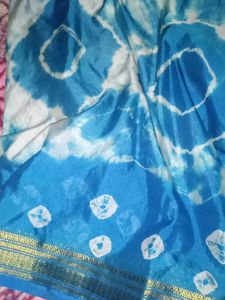 Blue Tie-Dye Saree
