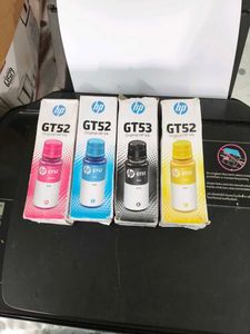 HP nk tank printer with extra ink colors 4 Bottles