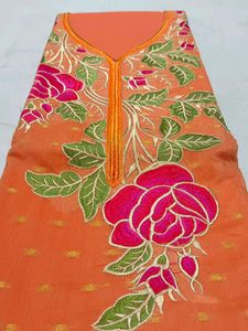 Banarasi Suit With Thread Work On Front