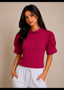 2 tops combo - Stylish Magenta and slevless top