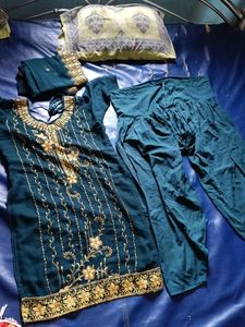 beautiful Georgette kurta patiyala dupatta