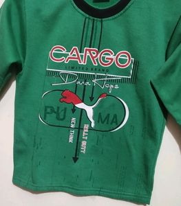 Green Winter T-shirt For Baby Boy 3 - 4 Year