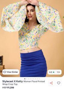 Floral Bell Sleeve Wrap Top
