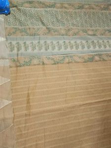 Elegant Beige Saree with Floral Motifs