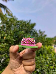 Miniature Clay Cake Magnet