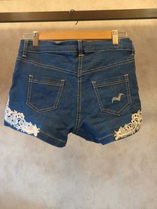 Vanca Denim Lace Shorts (S)