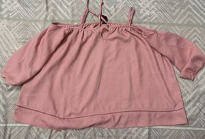 Dusty Pink Cold Shoulder Top