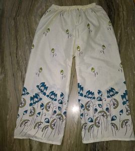 White Floral Print Kurta Set