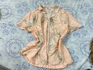 Men's Short Sleeve Button-Up Tropical Shirt