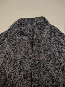 Women Quarter sleeves Black Floral shirt