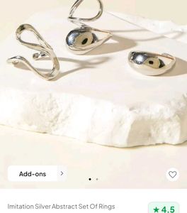 Newme- Silver Abstract ring stack