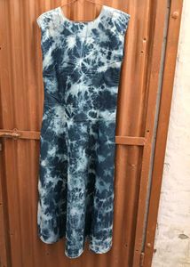 Tie-Dye Denim Midi Dress