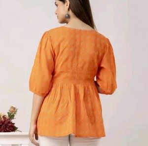 Orange Kurti Top