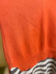 Orange Knit Sweater Dress