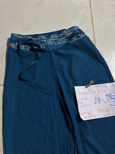 Teal Palazzo Pants28-32Tie at the waist