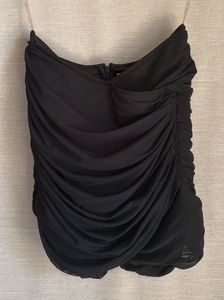 Black Ruched Skirt