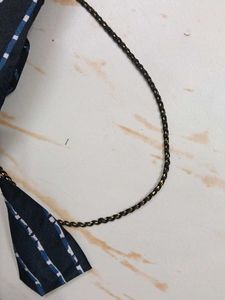 bust 34 Elegant Black Striped Gown