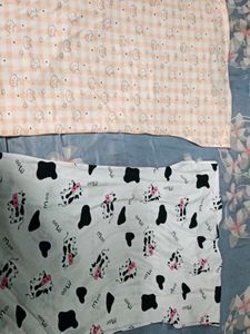 Silk Fabric Cute Cat Print Nightdress All Sizes
